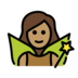 Woman Fairy: Medium Skin Tone Emoji Copy Paste ― 🧚🏽‍♀ - openmoji