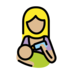 Woman Feeding Baby: Medium-light Skin Tone Emoji Copy Paste ― 👩🏼‍🍼 - openmoji