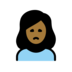 Woman Frowning: Medium-dark Skin Tone Emoji Copy Paste ― 🙍🏾‍♀ - openmoji