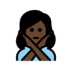 Woman Gesturing NO: Dark Skin Tone Emoji Copy Paste ― 🙅🏿‍♀ - openmoji