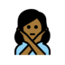 Woman Gesturing NO: Medium-dark Skin Tone Emoji Copy Paste ― 🙅🏾‍♀ - openmoji