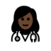 Woman Health Worker: Dark Skin Tone Emoji Copy Paste ― 👩🏿‍⚕ - openmoji