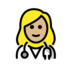 Woman Health Worker: Medium-light Skin Tone Emoji Copy Paste ― 👩🏼‍⚕ - openmoji