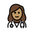 Woman Health Worker: Medium Skin Tone Emoji Copy Paste ― 👩🏽‍⚕ - openmoji