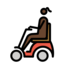 Woman In Motorized Wheelchair: Dark Skin Tone Emoji Copy Paste ― 👩🏿‍🦼 - openmoji