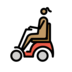 Woman In Motorized Wheelchair: Medium Skin Tone Emoji Copy Paste ― 👩🏽‍🦼 - openmoji