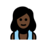 Woman In Steamy Room: Dark Skin Tone Emoji Copy Paste ― 🧖🏿‍♀ - openmoji