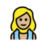 Woman In Steamy Room: Medium-light Skin Tone Emoji Copy Paste ― 🧖🏼‍♀ - openmoji