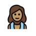 Woman In Steamy Room: Medium Skin Tone Emoji Copy Paste ― 🧖🏽‍♀ - openmoji