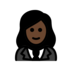 Woman In Tuxedo: Dark Skin Tone Emoji Copy Paste ― 🤵🏿‍♀ - openmoji