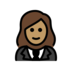 Woman In Tuxedo: Medium Skin Tone Emoji Copy Paste ― 🤵🏽‍♀ - openmoji