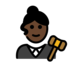 Woman Judge: Dark Skin Tone Emoji Copy Paste ― 👩🏿‍⚖ - openmoji