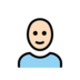 Woman: Light Skin Tone, Bald Emoji Copy Paste ― 👩🏻‍🦲 - openmoji