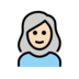 Woman: Light Skin Tone, White Hair Emoji Copy Paste ― 👩🏻‍🦳 - openmoji