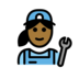 Woman Mechanic: Medium-dark Skin Tone Emoji Copy Paste ― 👩🏾‍🔧 - openmoji