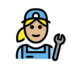 Woman Mechanic: Medium-light Skin Tone Emoji Copy Paste ― 👩🏼‍🔧 - openmoji