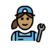 Woman Mechanic: Medium Skin Tone Emoji Copy Paste ― 👩🏽‍🔧 - openmoji