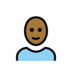 Woman: Medium-dark Skin Tone, Bald Emoji Copy Paste ― 👩🏾‍🦲 - openmoji