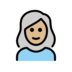 Woman: Medium-light Skin Tone, White Hair Emoji Copy Paste ― 👩🏼‍🦳 - openmoji