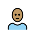 Woman: Medium Skin Tone, Bald Emoji Copy Paste ― 👩🏽‍🦲 - openmoji