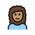 Woman: Medium Skin Tone, Curly Hair Emoji Copy Paste ― 👩🏽‍🦱 - openmoji
