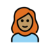 Woman: Medium Skin Tone, Red Hair Emoji Copy Paste ― 👩🏽‍🦰 - openmoji