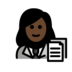 Woman Office Worker: Dark Skin Tone Emoji Copy Paste ― 👩🏿‍💼 - openmoji