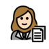 Woman Office Worker: Light Skin Tone Emoji Copy Paste ― 👩🏻‍💼 - openmoji