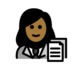 Woman Office Worker: Medium-dark Skin Tone Emoji Copy Paste ― 👩🏾‍💼 - openmoji