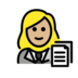 Woman Office Worker: Medium-light Skin Tone Emoji Copy Paste ― 👩🏼‍💼 - openmoji