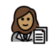 Woman Office Worker: Medium Skin Tone Emoji Copy Paste ― 👩🏽‍💼 - openmoji