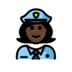 Woman Police Officer: Dark Skin Tone Emoji Copy Paste ― 👮🏿‍♀ - openmoji