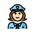 Woman Police Officer: Light Skin Tone Emoji Copy Paste ― 👮🏻‍♀ - openmoji