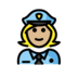 Woman Police Officer: Medium-light Skin Tone Emoji Copy Paste ― 👮🏼‍♀ - openmoji