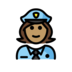 Woman Police Officer: Medium Skin Tone Emoji Copy Paste ― 👮🏽‍♀ - openmoji