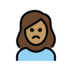 Woman Pouting: Medium Skin Tone Emoji Copy Paste ― 🙎🏽‍♀ - openmoji