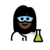 Woman Scientist: Dark Skin Tone Emoji Copy Paste ― 👩🏿‍🔬 - openmoji