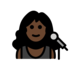 Woman Singer: Dark Skin Tone Emoji Copy Paste ― 👩🏿‍🎤 - openmoji