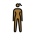 Woman Standing: Medium-dark Skin Tone Emoji Copy Paste ― 🧍🏾‍♀ - openmoji