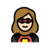 Woman Superhero: Light Skin Tone Emoji Copy Paste ― 🦸🏻‍♀ - openmoji