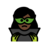 Woman Supervillain: Dark Skin Tone Emoji Copy Paste ― 🦹🏿‍♀ - openmoji