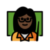 Woman Teacher: Dark Skin Tone Emoji Copy Paste ― 👩🏿‍🏫 - openmoji