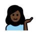Woman Tipping Hand: Dark Skin Tone Emoji Copy Paste ― 💁🏿‍♀ - openmoji