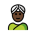 Woman Wearing Turban: Dark Skin Tone Emoji Copy Paste ― 👳🏿‍♀ - openmoji