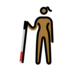 Woman With White Cane: Medium-dark Skin Tone Emoji Copy Paste ― 👩🏾‍🦯 - openmoji