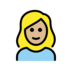 Woman: Medium-light Skin Tone Emoji Copy Paste ― 👩🏼 - openmoji