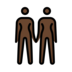 Women Holding Hands: Dark Skin Tone Emoji Copy Paste ― 👭🏿 - openmoji