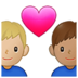 Couple With Heart: Man, Man, Medium-light Skin Tone, Medium Skin Tone Emoji Copy Paste ― 👨🏼‍❤️‍👨🏽 - samsung