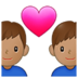 Couple With Heart: Man, Man, Medium Skin Tone Emoji Copy Paste ― 👨🏽‍❤️‍👨🏽 - samsung