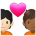 Couple With Heart: Person, Person, Light Skin Tone, Medium-dark Skin Tone Emoji Copy Paste ― 🧑🏻‍❤️‍🧑🏾 - samsung